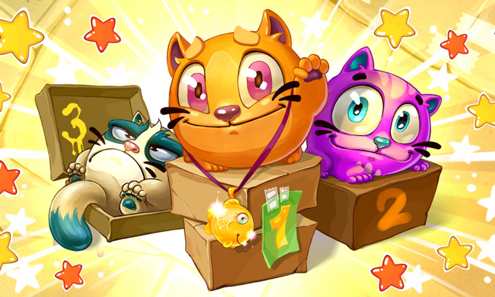 Cats with superpowers in READY SET CAT
